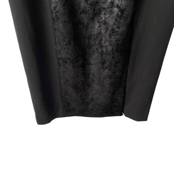 Black Halo Crushed Velvet Square Neck NWTs size 2 Sheath Straight Dress - Picture 5 of 8
